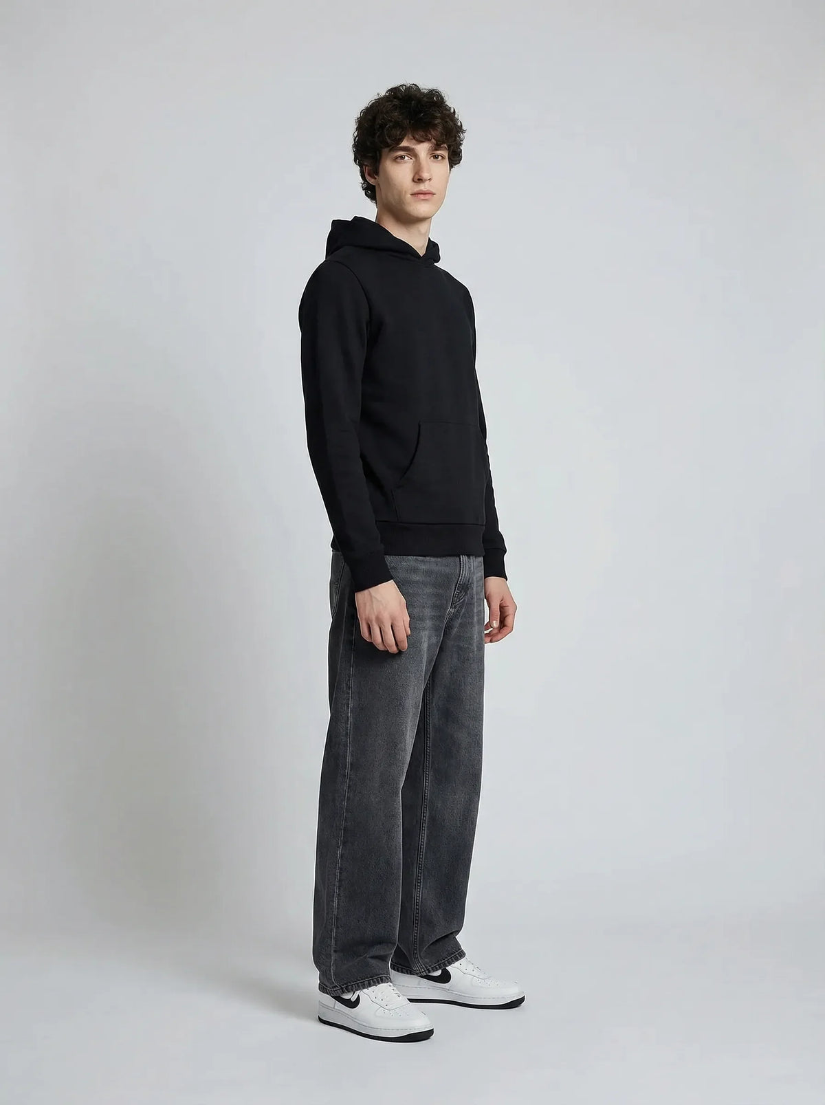 Sweat à capuche noir – Made in France