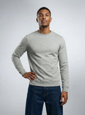 Sweat en coton bio gris chiné – Made in France