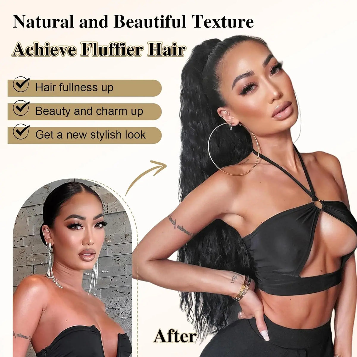 Synthetic Corn Wave Ponytail Extension-3