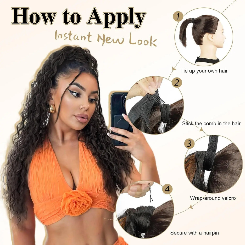 Synthetic Corn Wave Ponytail Extension-4