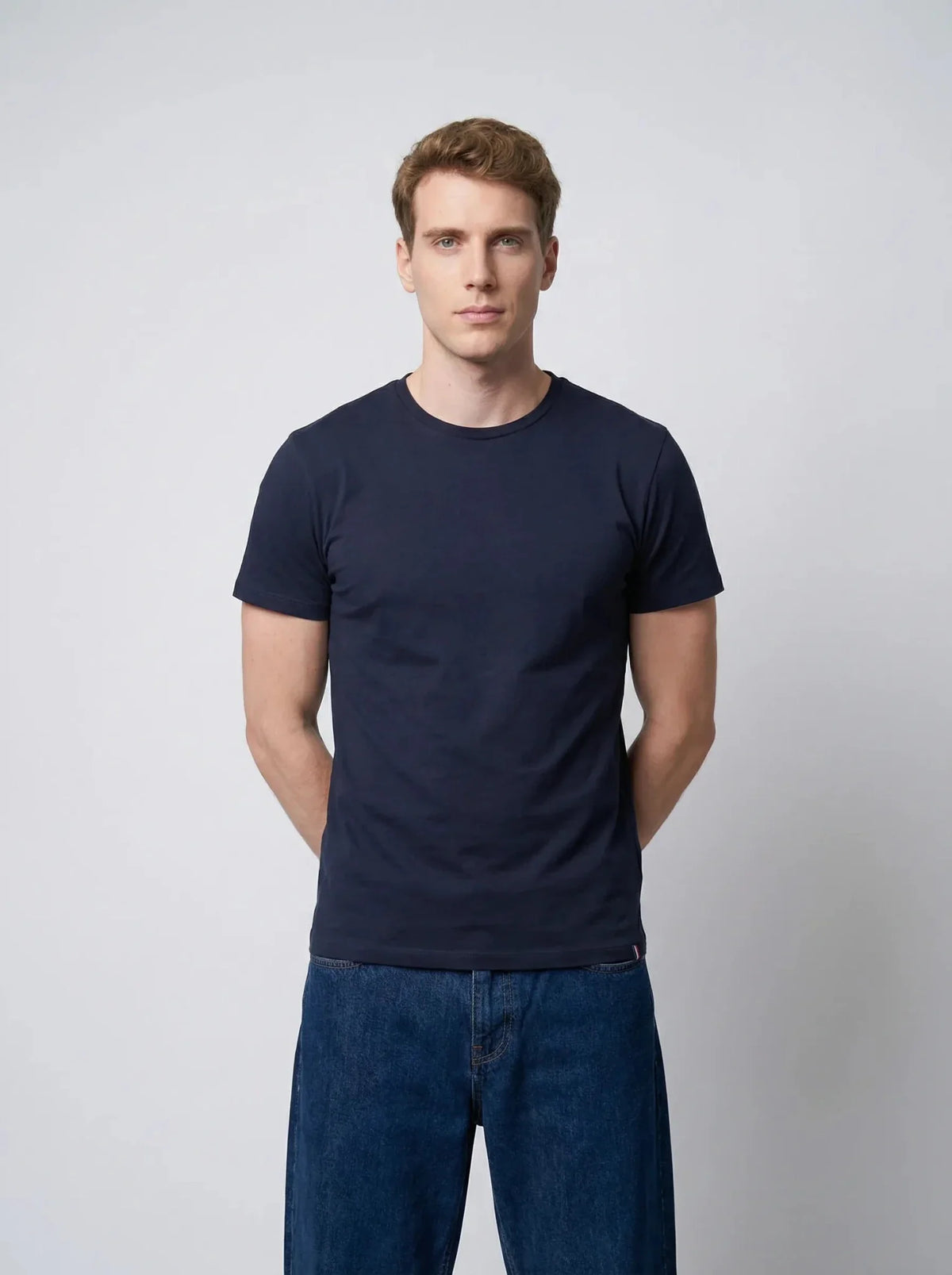 T-shirt en coton bleu marine – Made in France