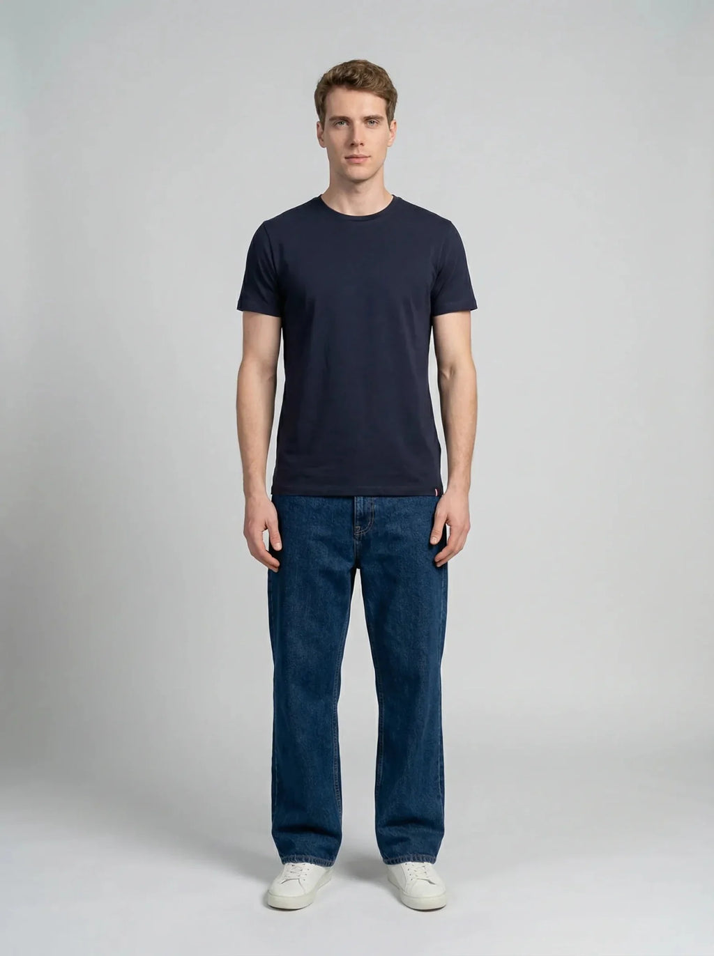 T-shirt en coton bleu marine – Made in France