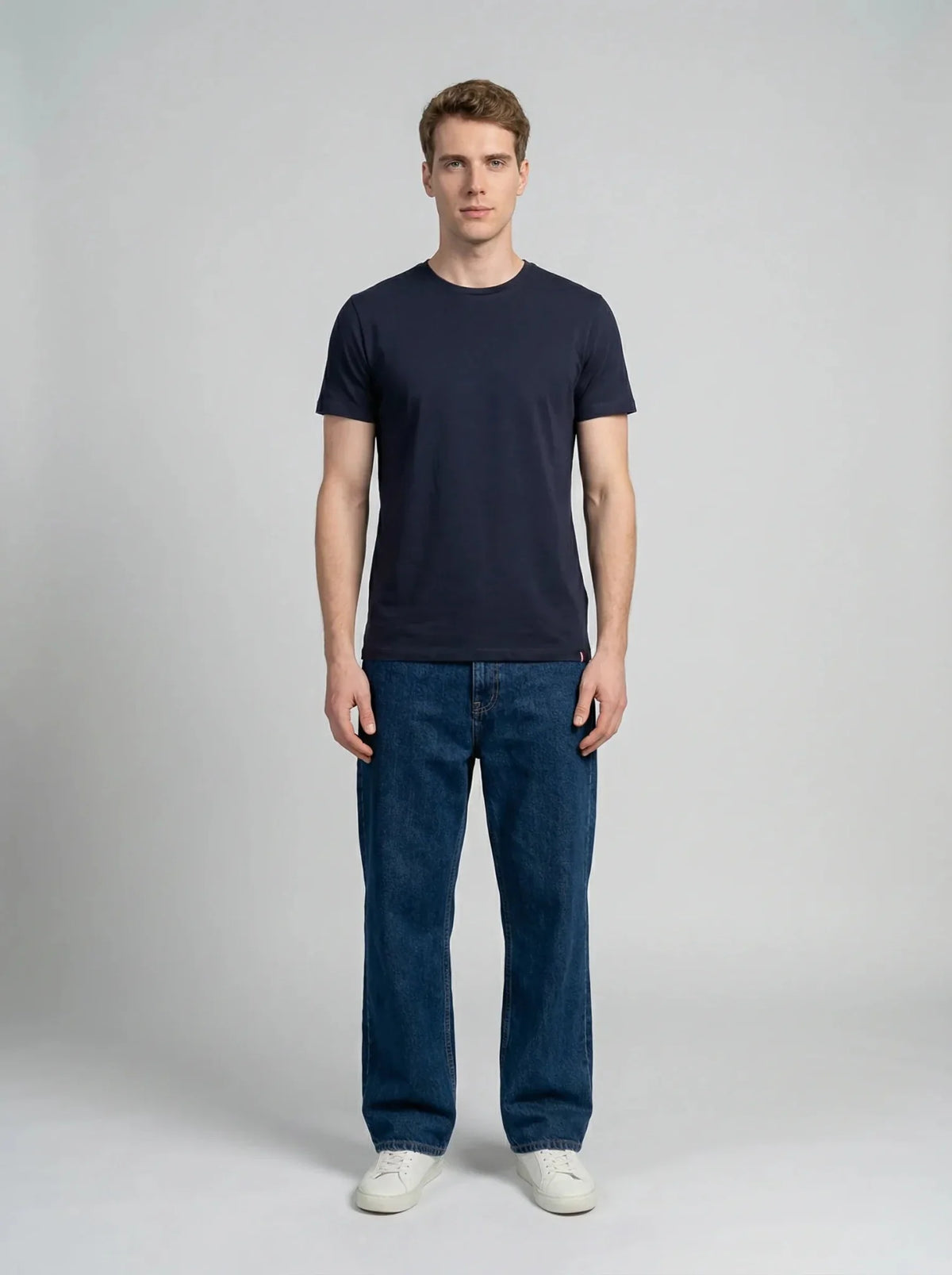 T-shirt en coton bleu marine – Made in France
