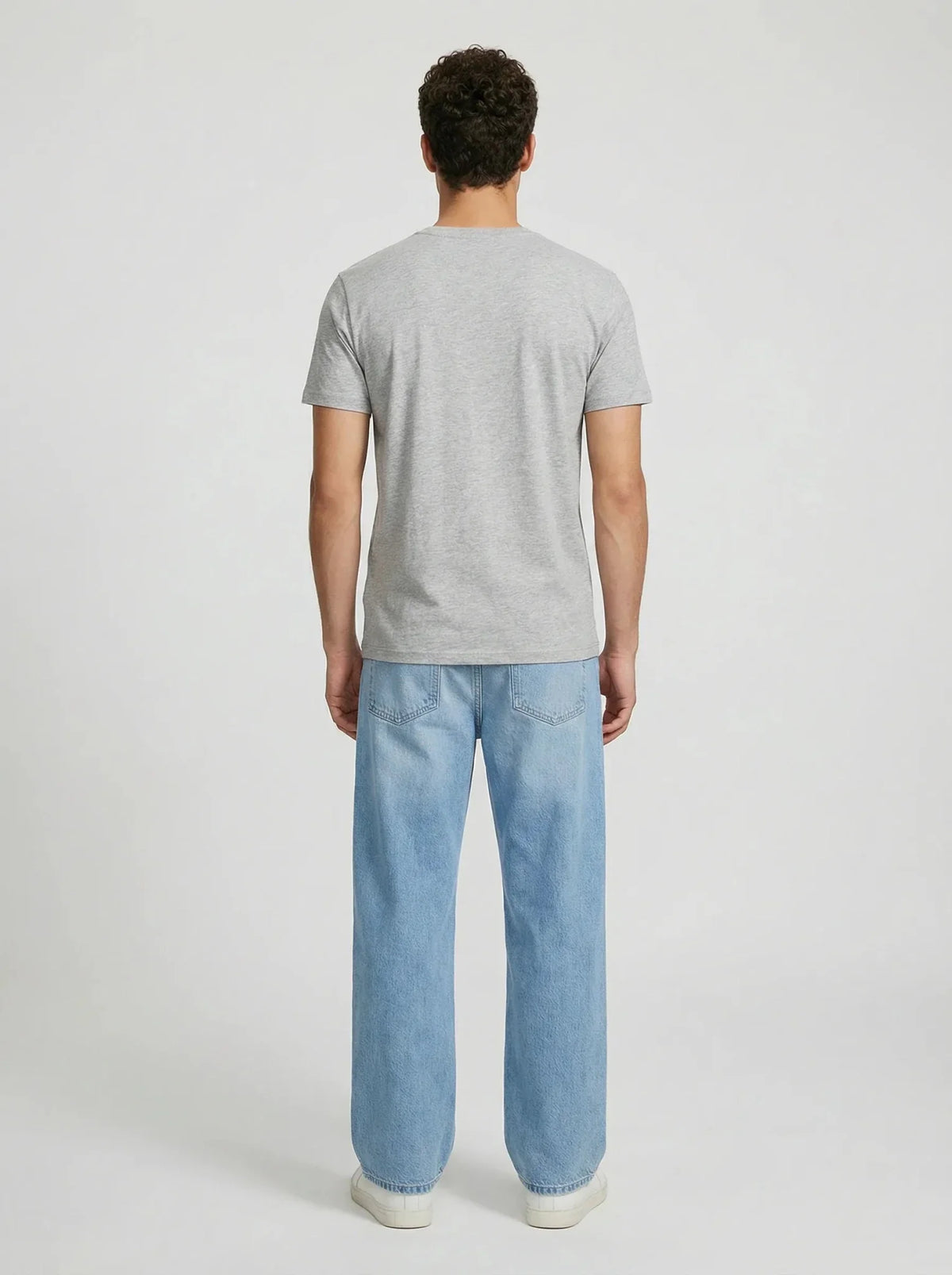 T-shirt en coton gris chiné – Made in France