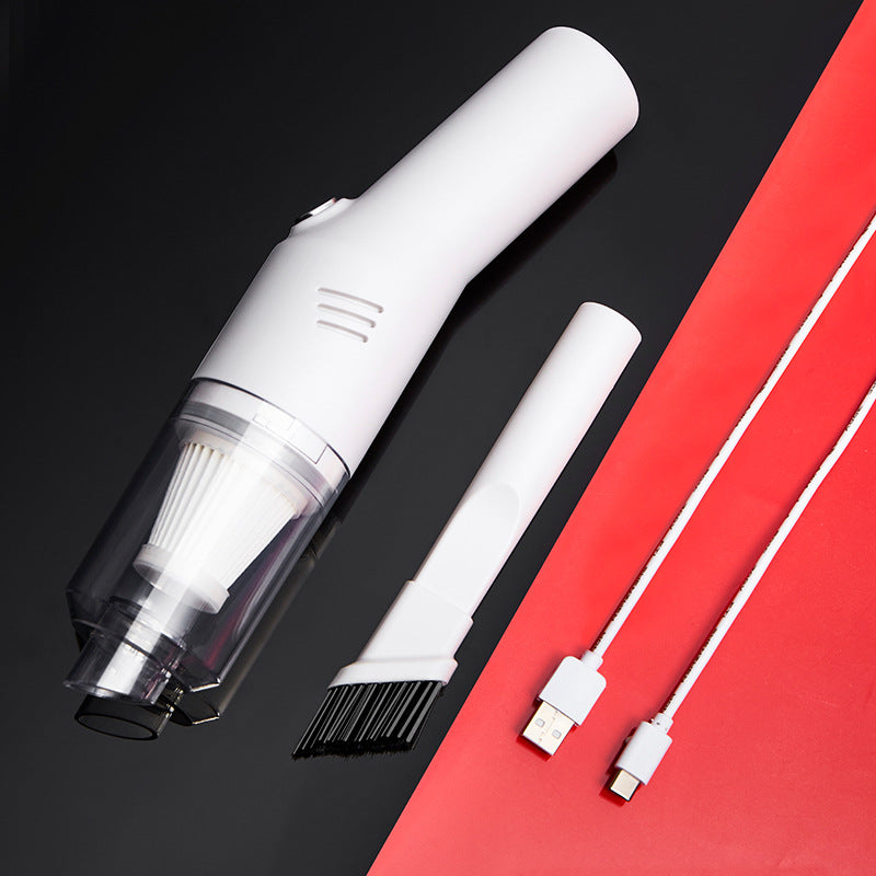 NNEDSZ White Wireless Portable Vacuum Cleaner - Handheld Mini Car Vacuum for Wet & Dry Use, Pet Hair Remover, Lightweight Home Cleaner