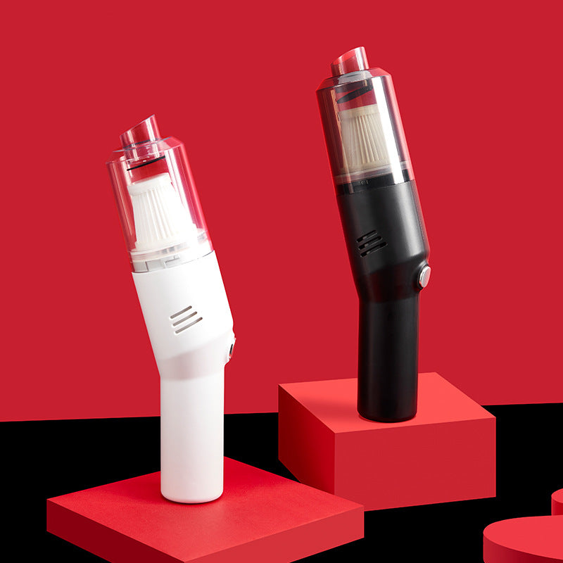 NNEDSZ White Wireless Portable Vacuum Cleaner - Handheld Mini Car Vacuum for Wet & Dry Use, Pet Hair Remover, Lightweight Home Cleaner