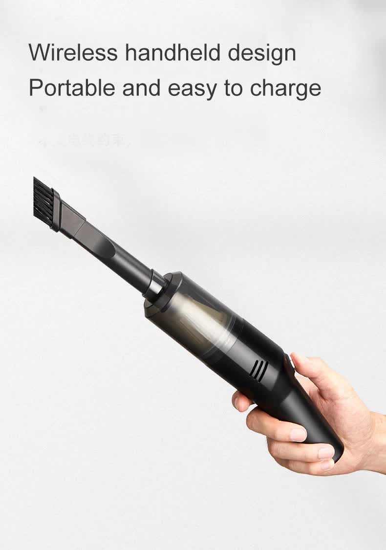 NNEDSZ White Wireless Portable Vacuum Cleaner - Handheld Mini Car Vacuum for Wet & Dry Use, Pet Hair Remover, Lightweight Home Cleaner