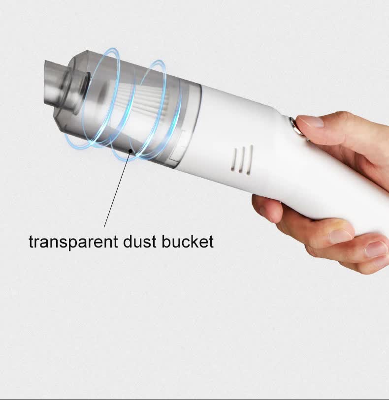 NNEDSZ White Wireless Portable Vacuum Cleaner - Handheld Mini Car Vacuum for Wet & Dry Use, Pet Hair Remover, Lightweight Home Cleaner