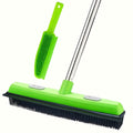 Pet Hair Rubber Broom with Carpet Brush