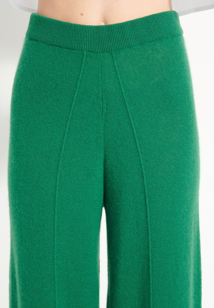Pantalon femme en cachemire déjaugé vert émeraude - AVA 15