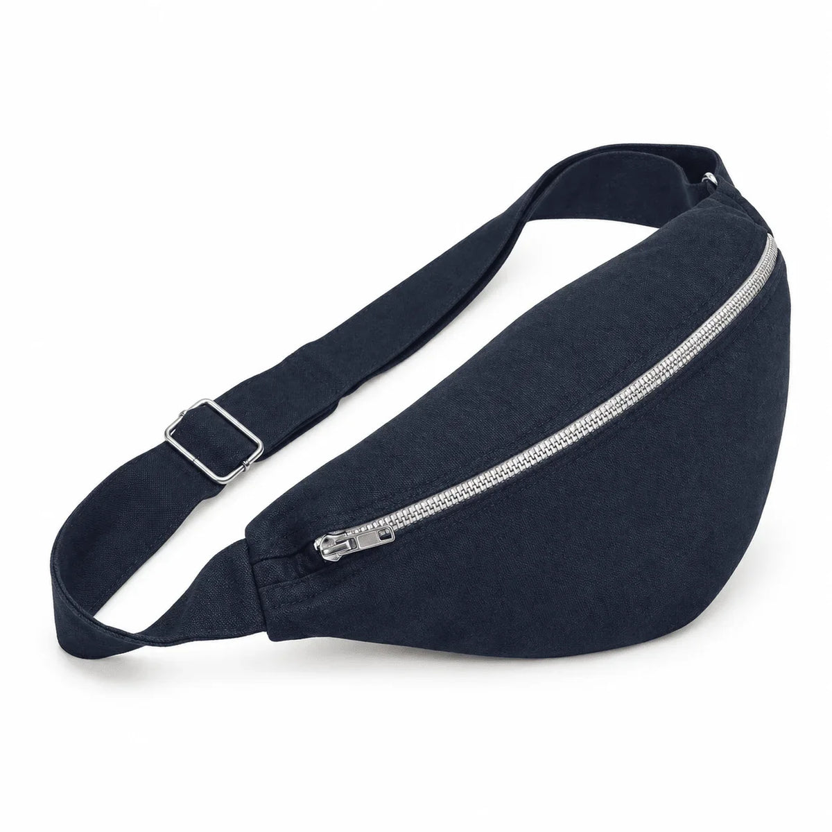 Sac banane L’Essentiel en coton recyclé bleu marine – Made in France
