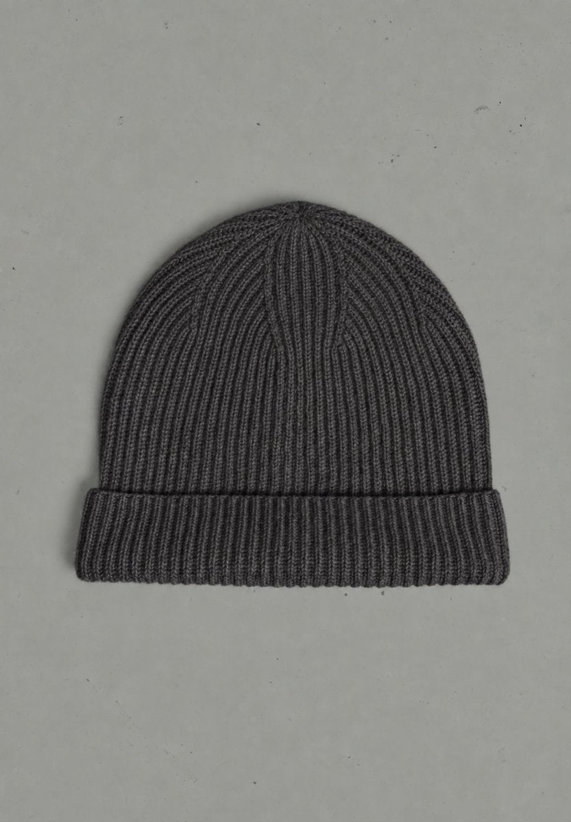 Bonnet unisexe en cachemire 4 fils gris anthracite - UNI 11