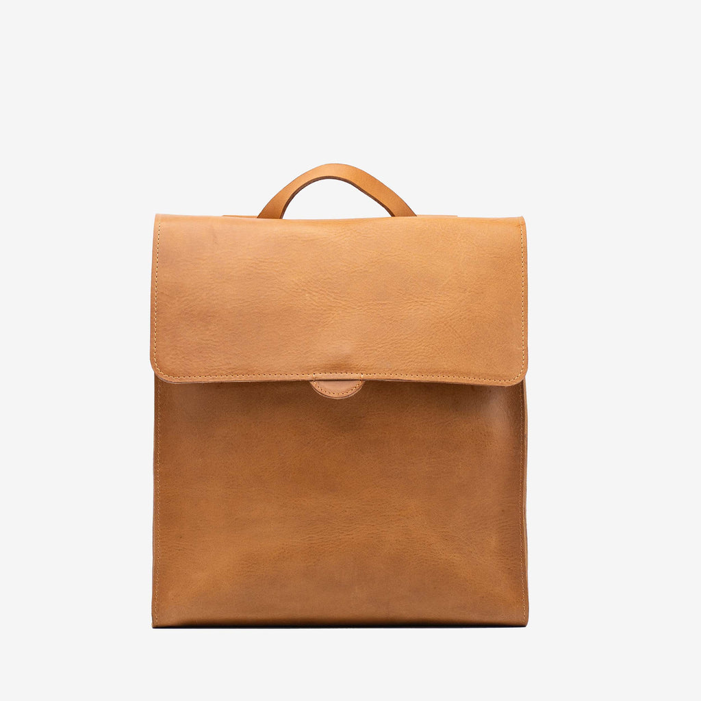 Sac à dos en cuir – Fibonacci (camel)