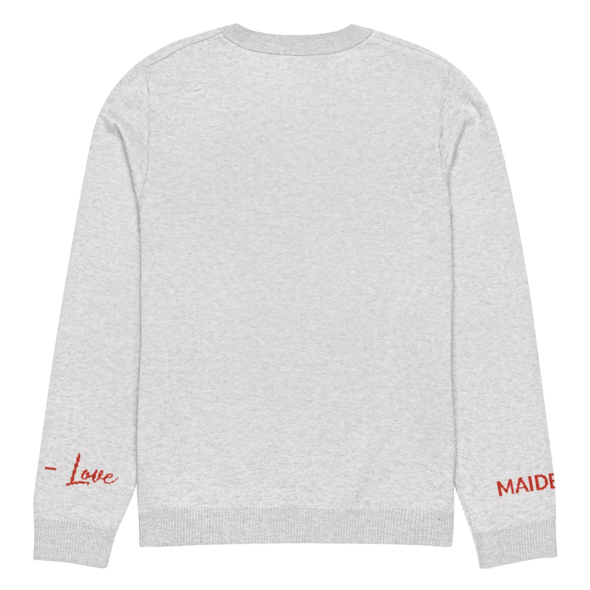 Pull col rond en maille Heart – blanc