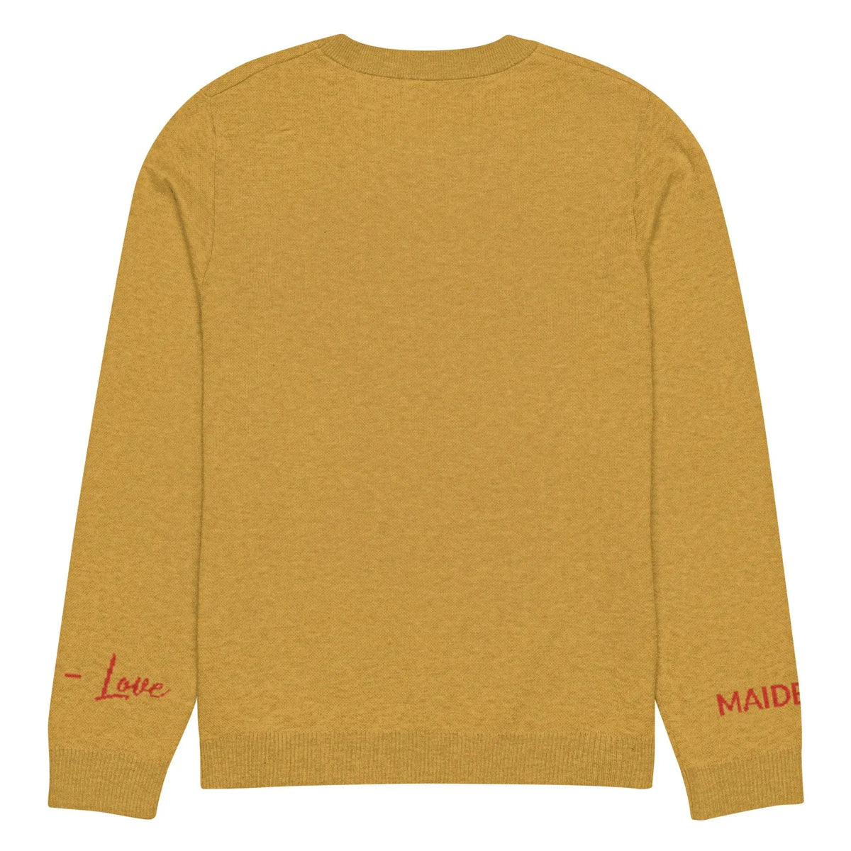 Pull col rond en maille Heart – moutarde