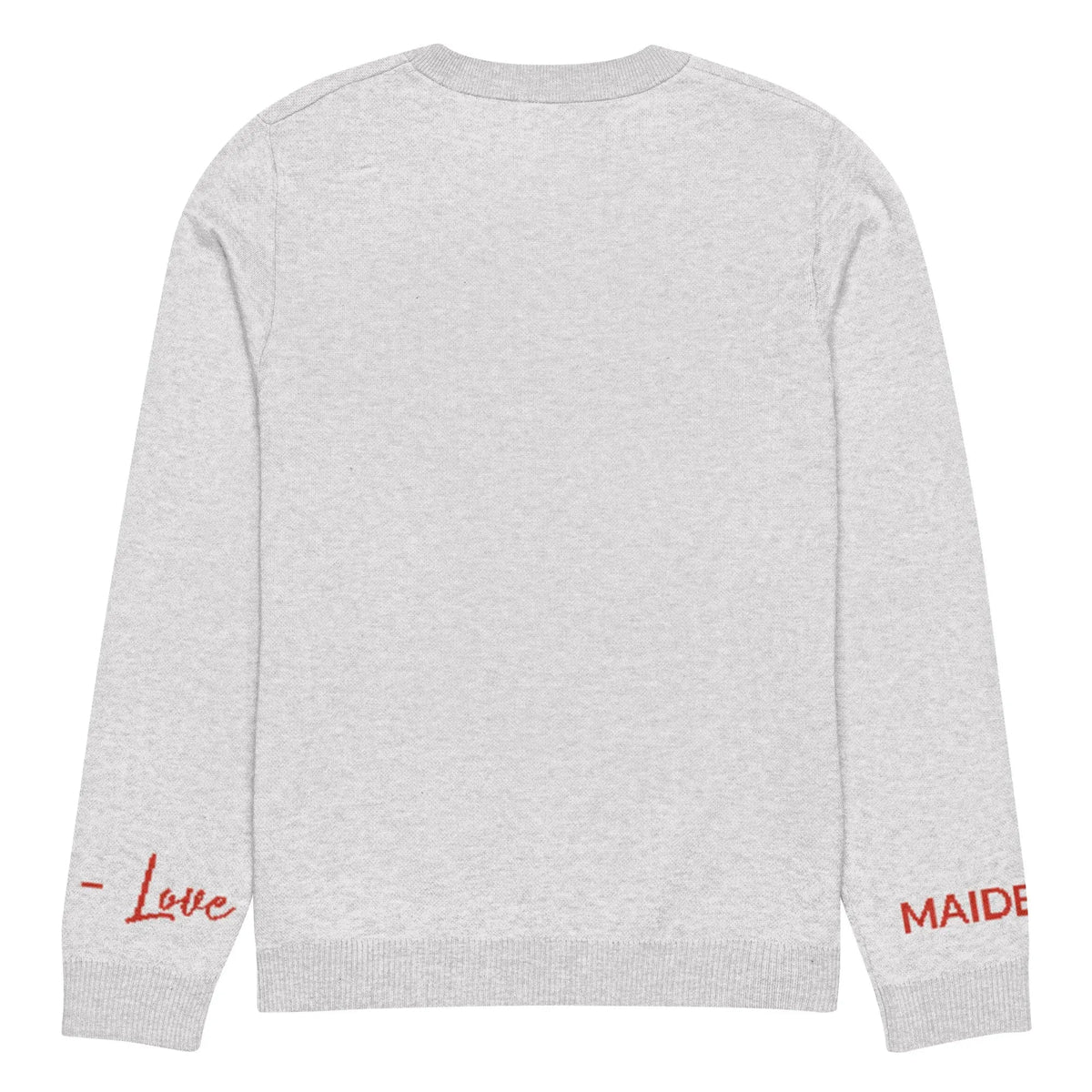 Pull col rond en maille Heart – blanc