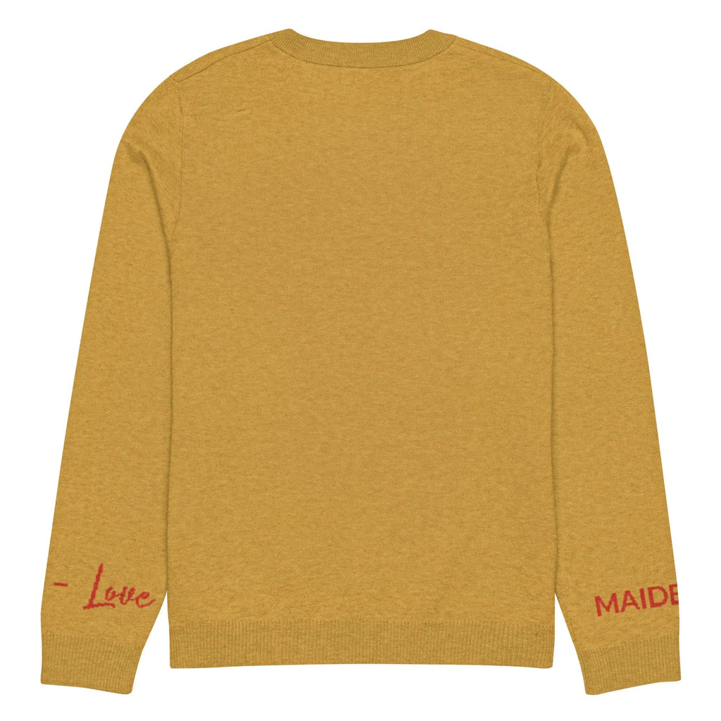 Pull col rond en maille Heart – moutarde