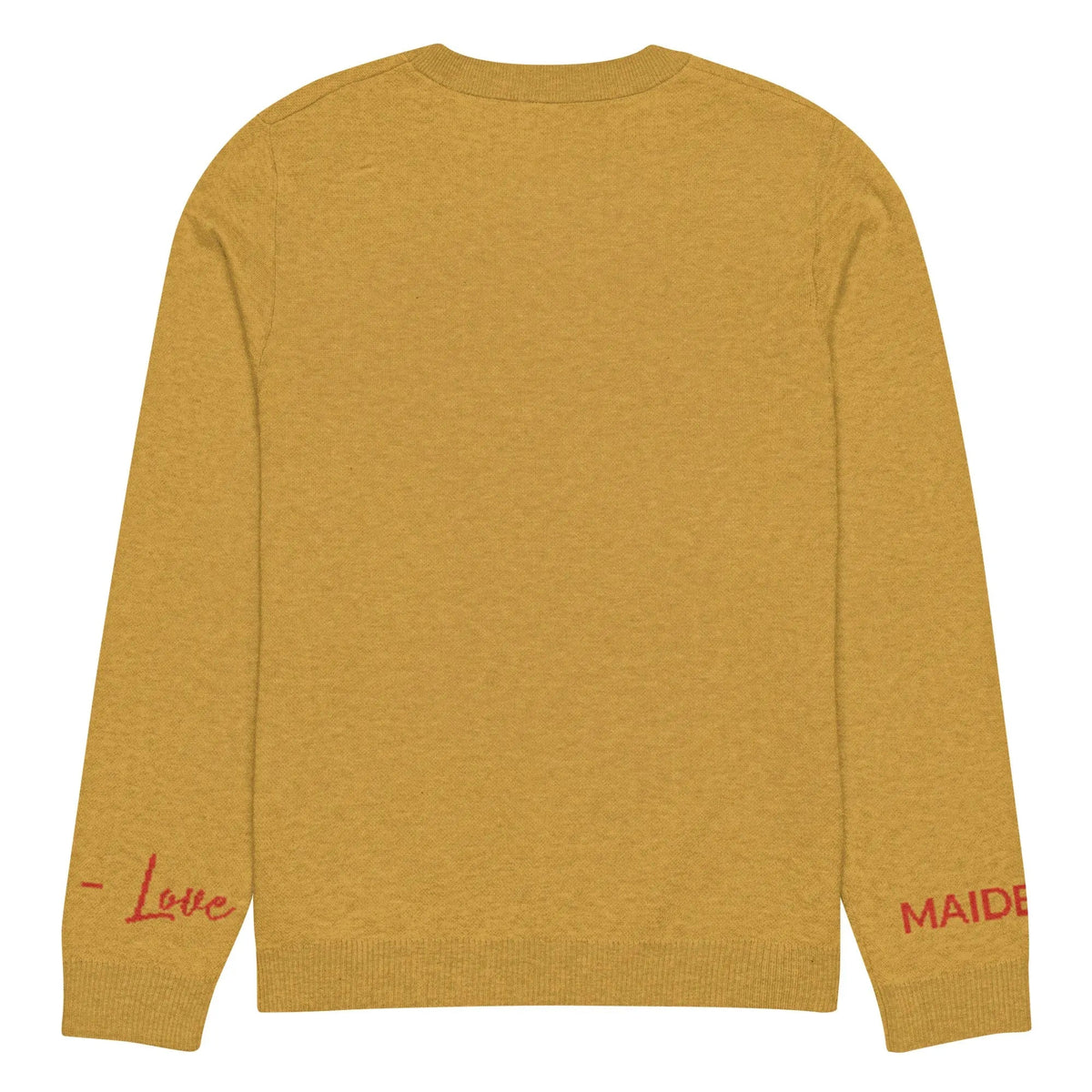 Pull col rond en maille Heart – moutarde
