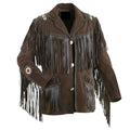 Men's Dark Brown Western Leather Jacket