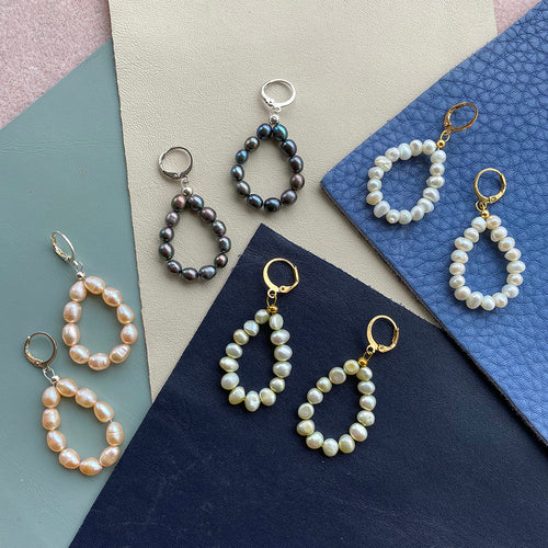 Boucles d'oreilles pendantes perle – modèles variés