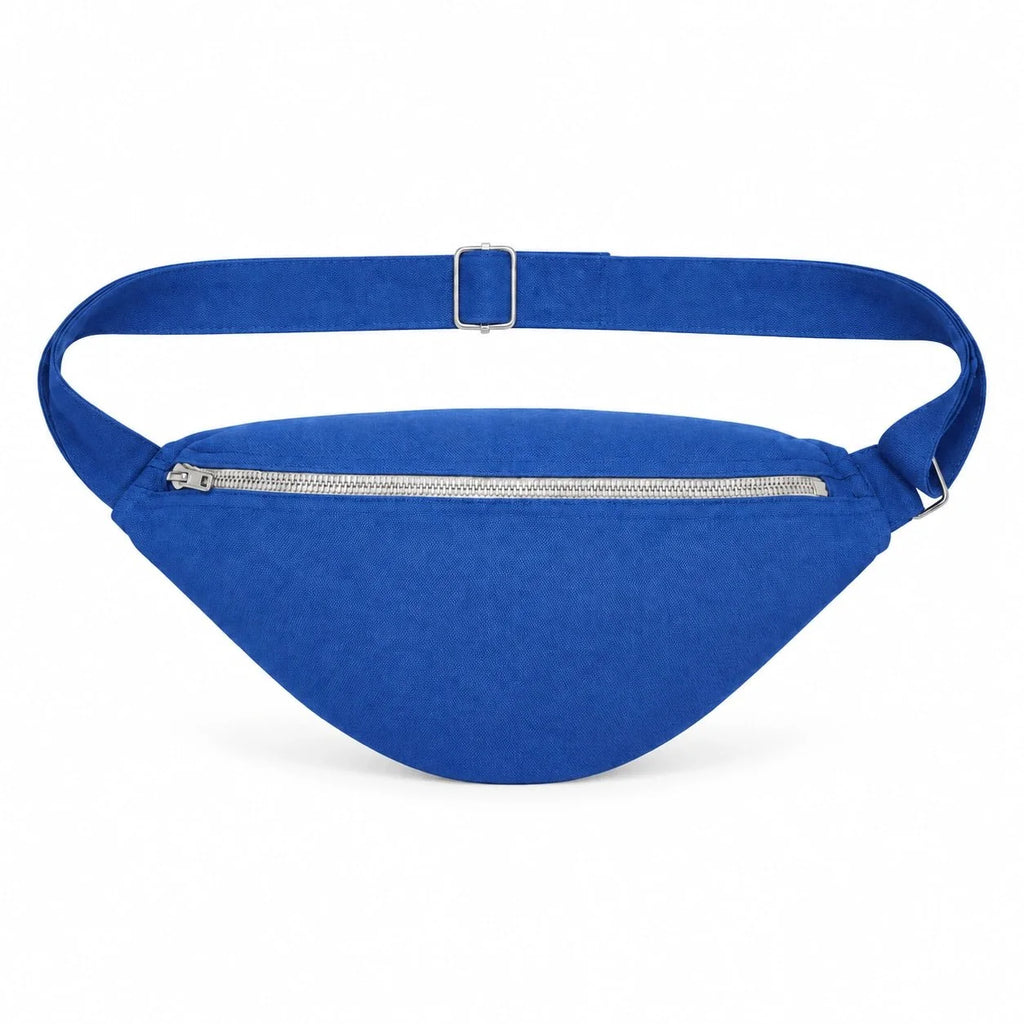 Sac banane L’Essentiel en coton recyclé bleu – Made in France