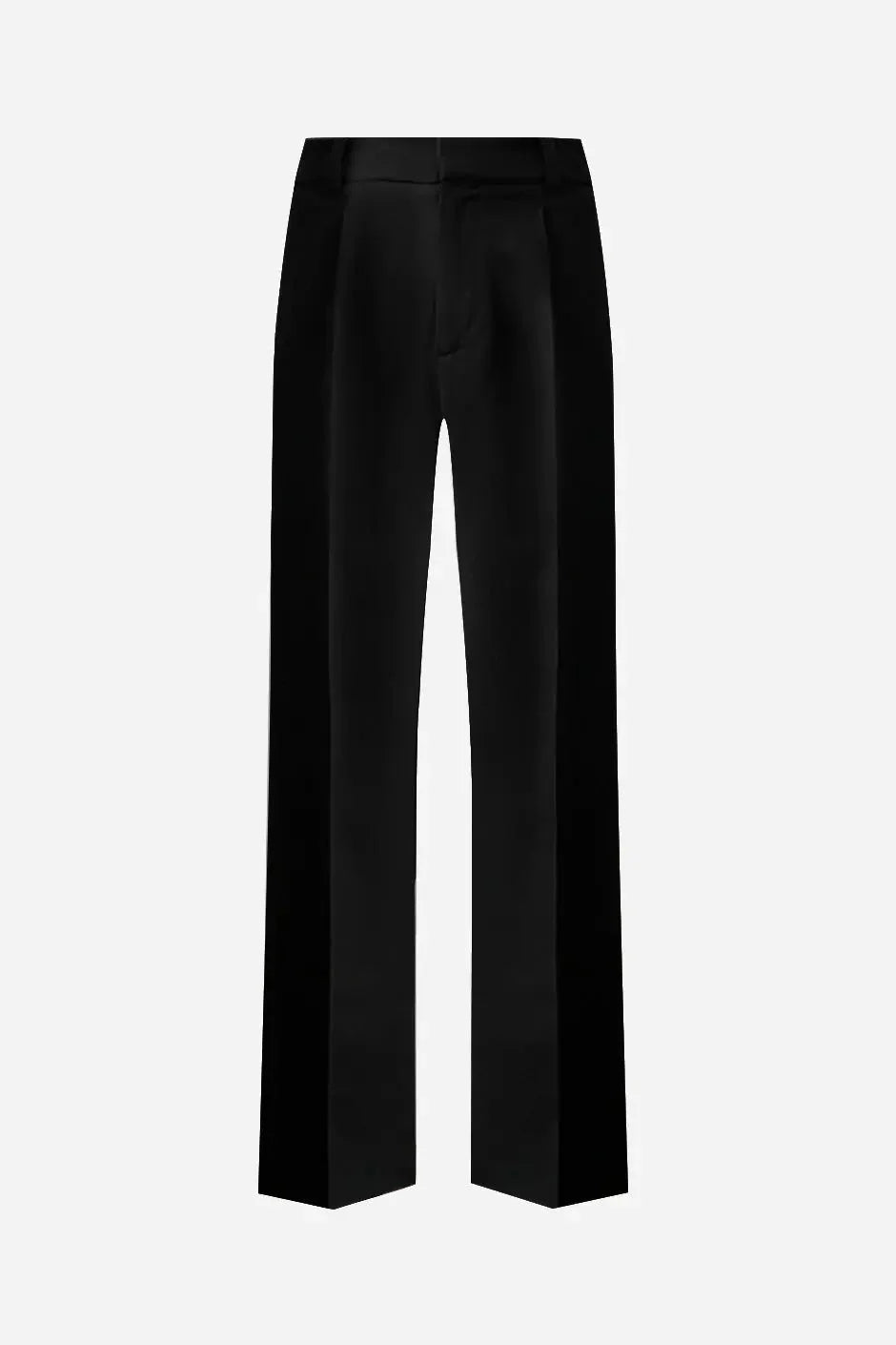 Pantalon taille haute à pinces en laine épaisse – Made in France