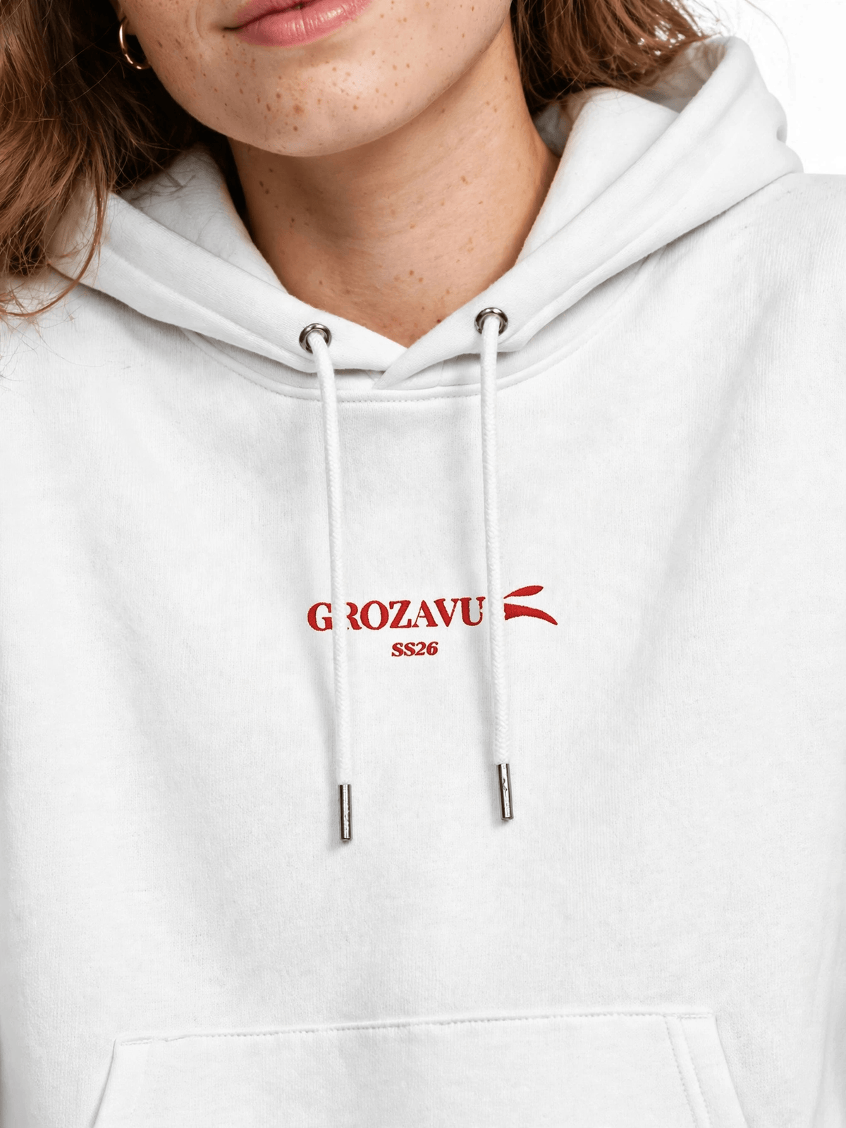 Pure Cotton Hoodie — Metal Eyelets