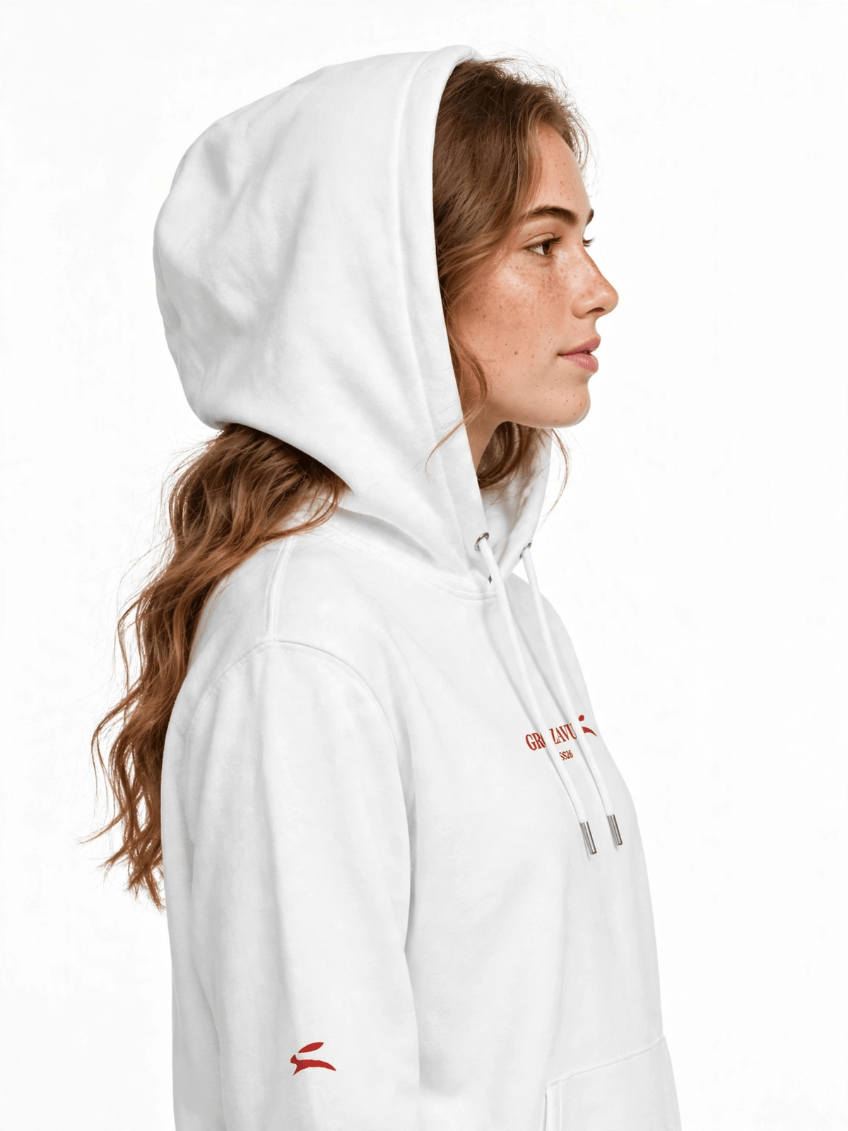 Pure Cotton Hoodie — Metal Eyelets