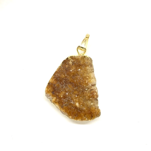 Pendentif amas de citrine orange