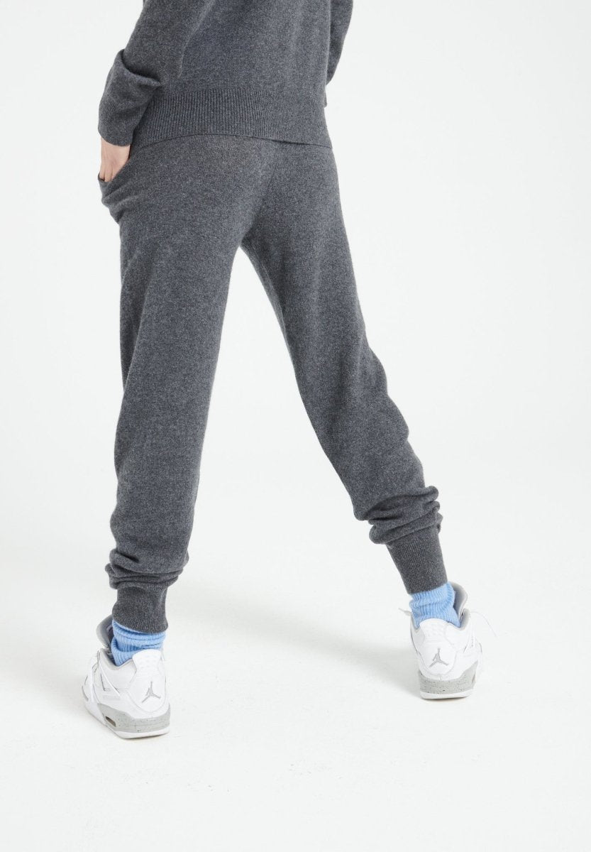 Pantalon femme en cachemire gris anthracite - LILLY 11