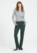 Pull col rond femme en cachemire gris clair - LILLY 16