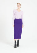 Pull col V femme en cachemire lilas - LILLY 2A