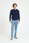 Pull col rond homme en cachemire bleu marine - LUKE 2