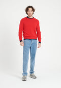Pull col rond homme en cachemire rouge - LUKE 2