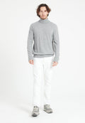 Pull col roulé homme en cachemire gris clair - LUKE 3