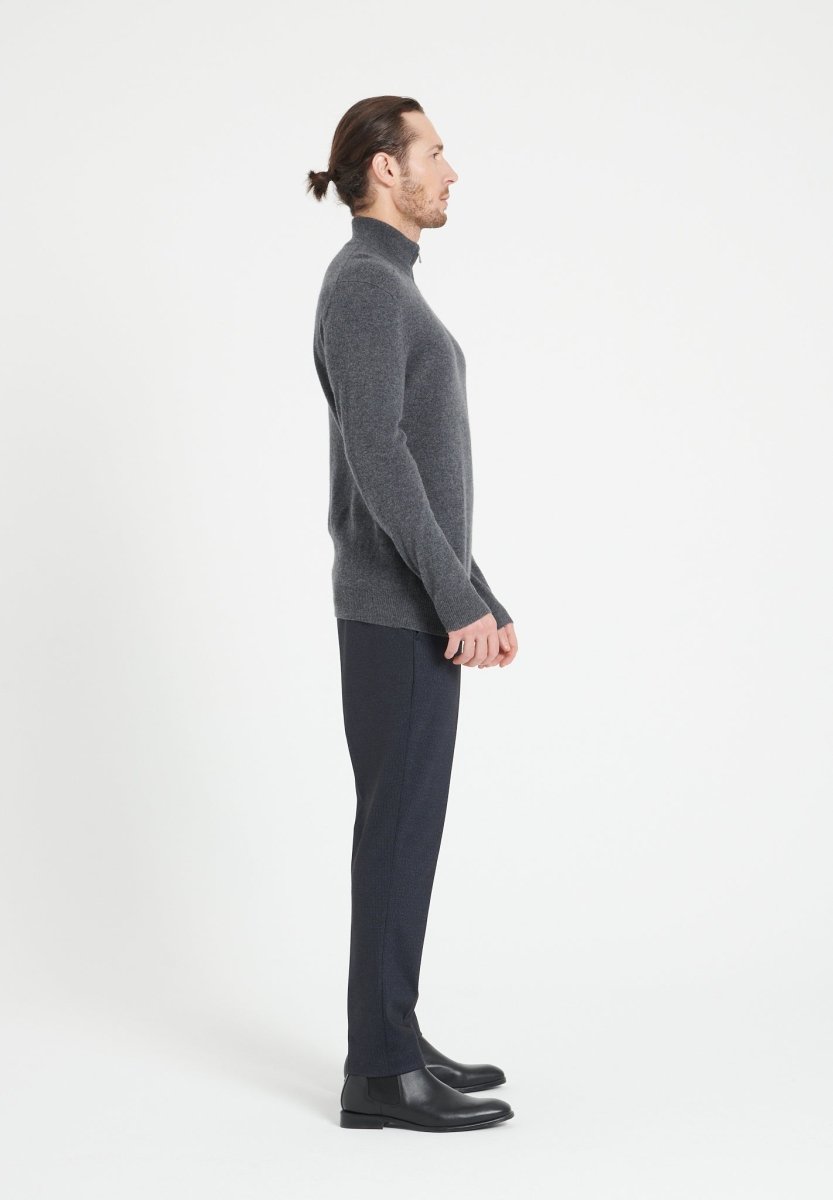 Pull camionneur homme en cachemire gris anthracite - LUKE 4