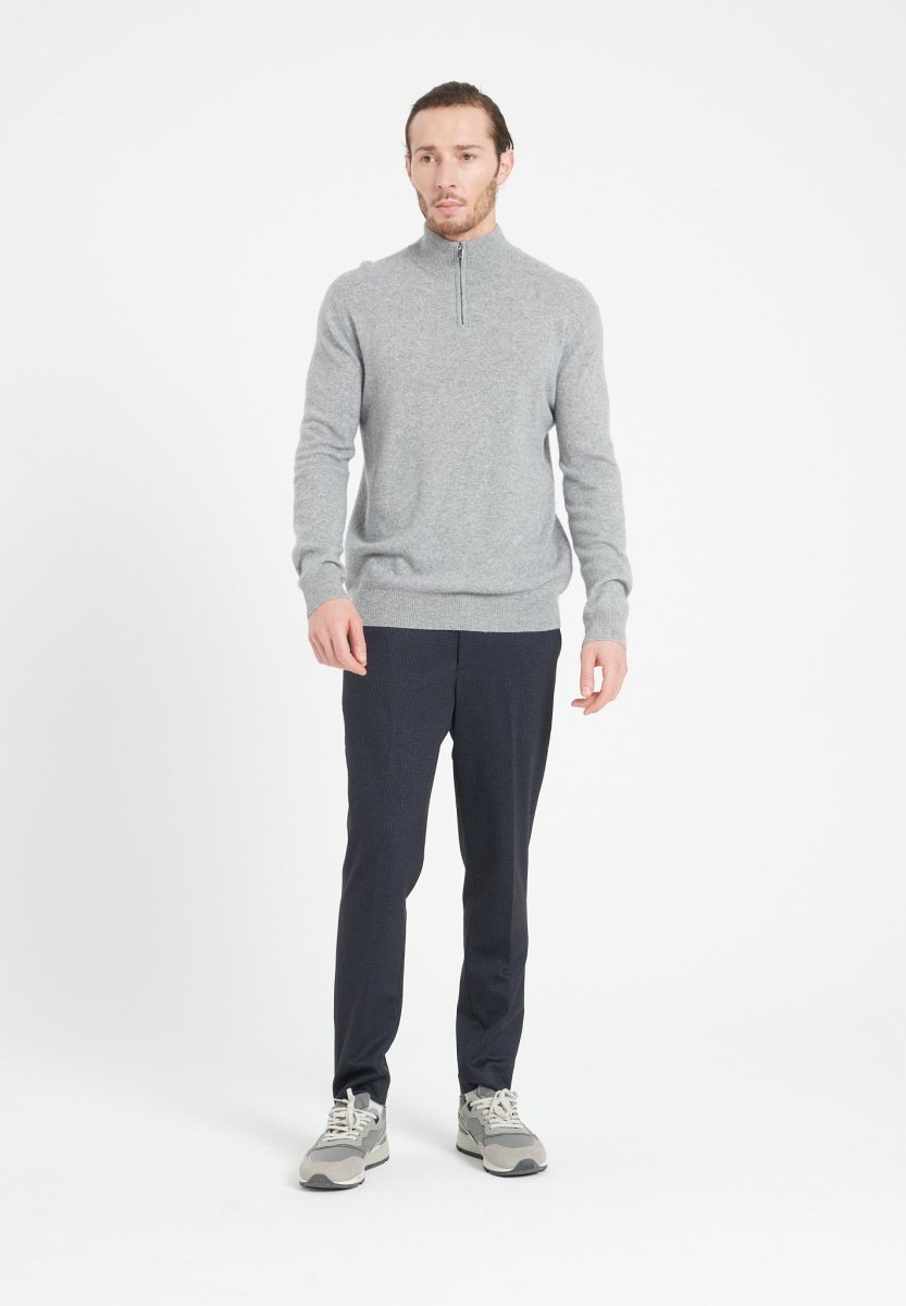 Pull camionneur homme en cachemire gris clair - LUKE 4