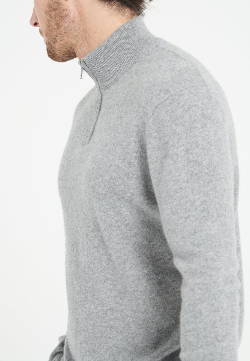 Pull camionneur homme en cachemire gris clair - LUKE 4