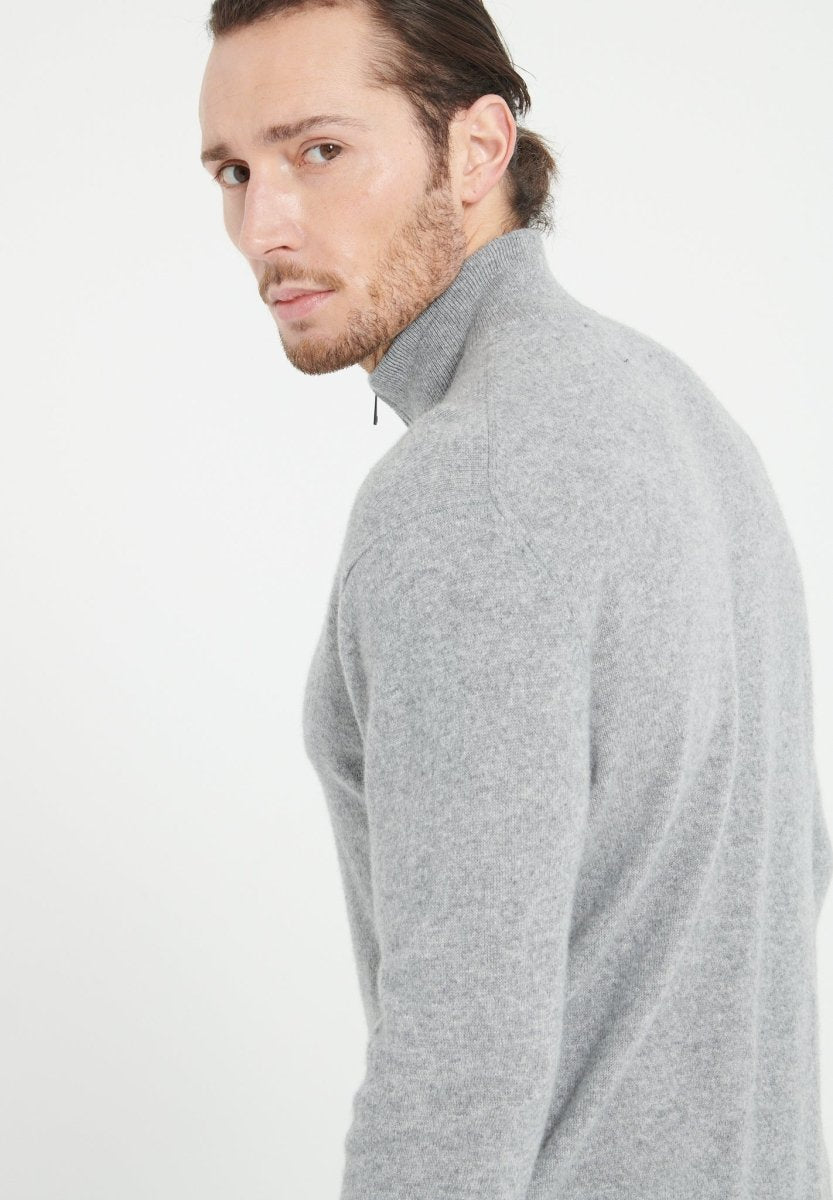 Pull camionneur homme en cachemire gris clair - LUKE 4