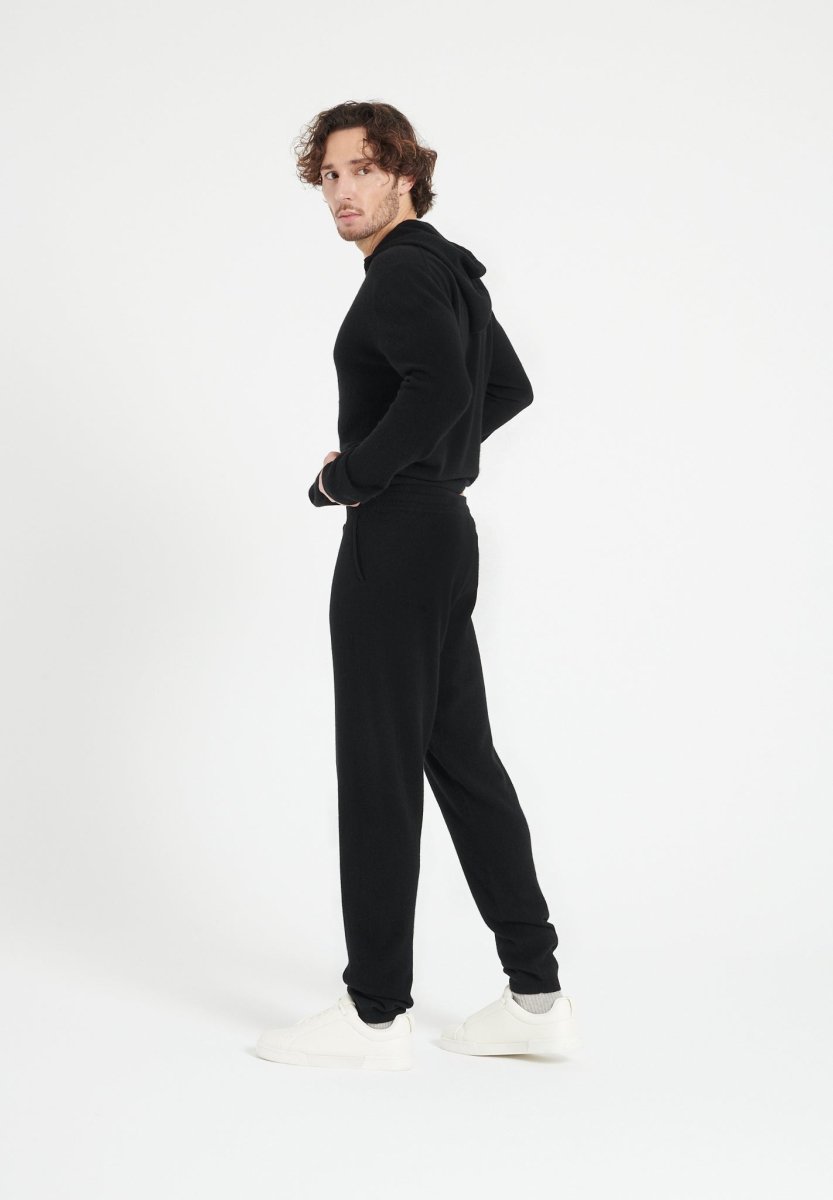 Pantalon homme en cachemire noir - LUKE 7