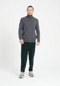 Pull col V sans manches homme en cachemire gris anthracite - LUKE 9