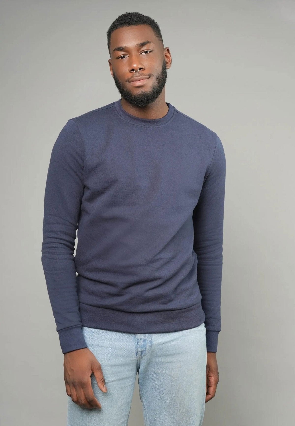 Sweat en coton bio bleu – Made in France