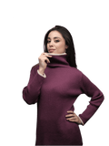 Pull col roulé côtelé femme en laine mérinos extrafine – Lanaioli