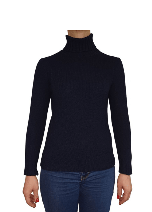 Pull col montant femme en cachemire régénéré – Lanaioli