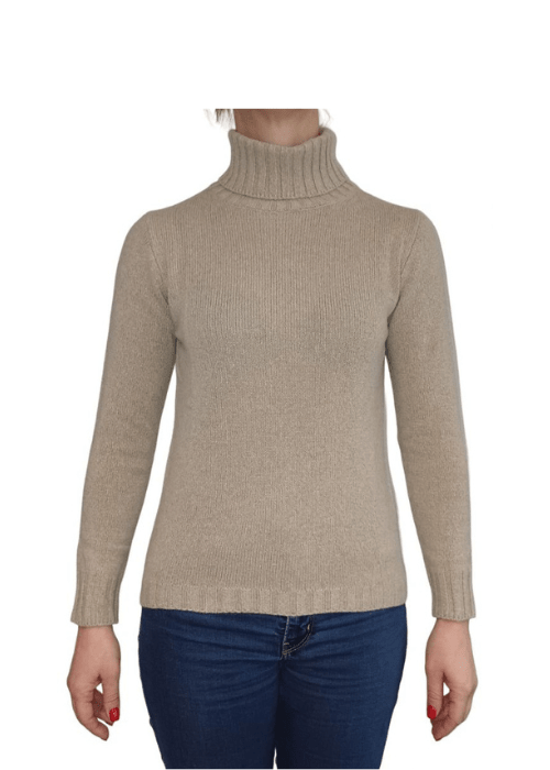 Pull col montant femme en cachemire régénéré – Lanaioli