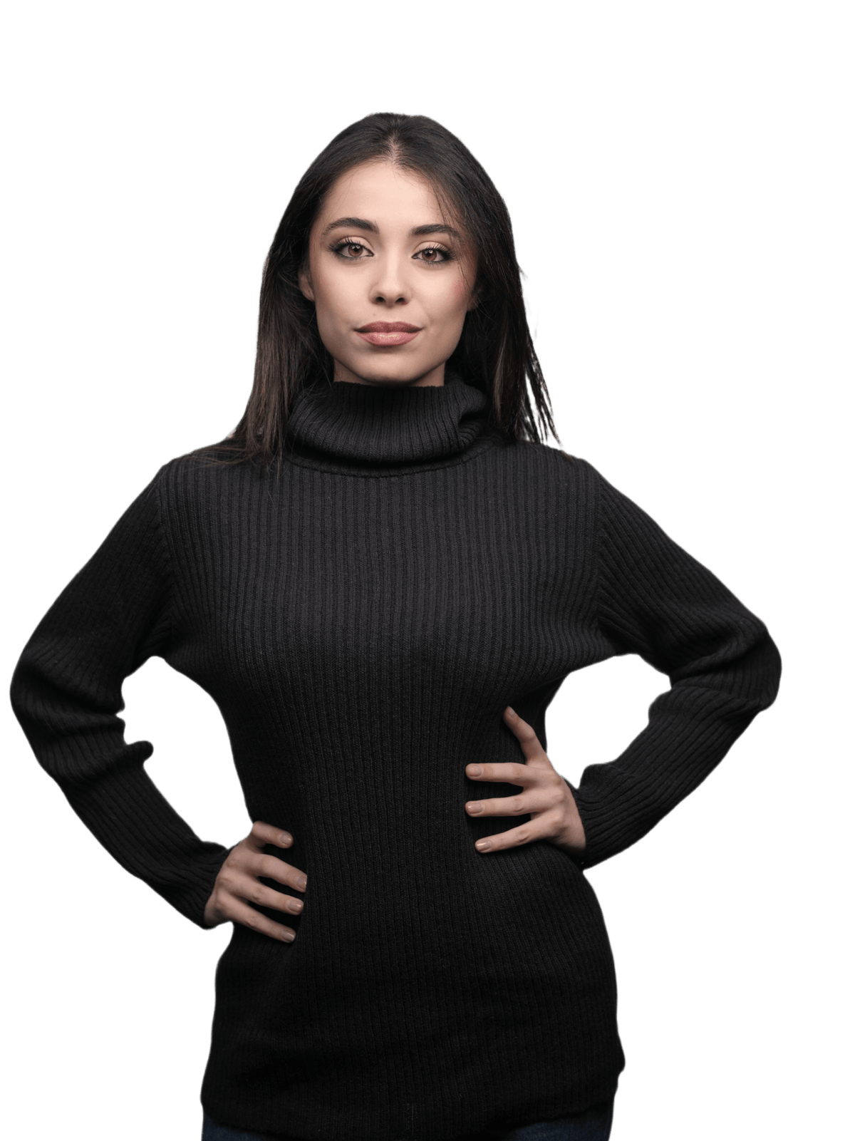 Pull col montant femme en laine mérinos maille chaînette – Lanaioli