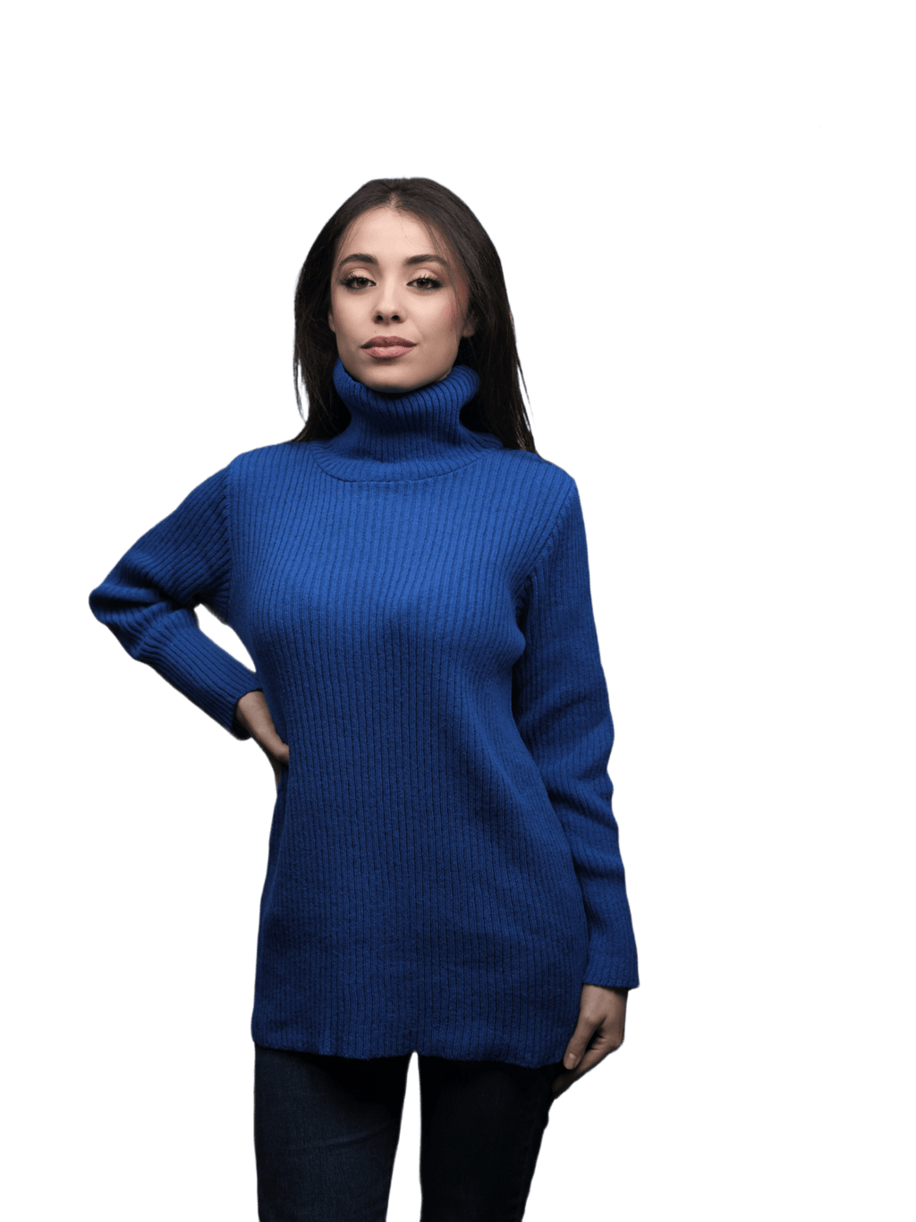 Pull col montant femme en laine mérinos maille chaînette – Lanaioli