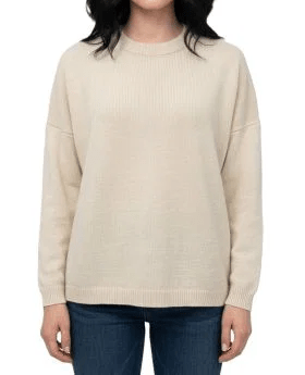 Pull oversize col rond femme en cachemire régénéré – Lanaioli