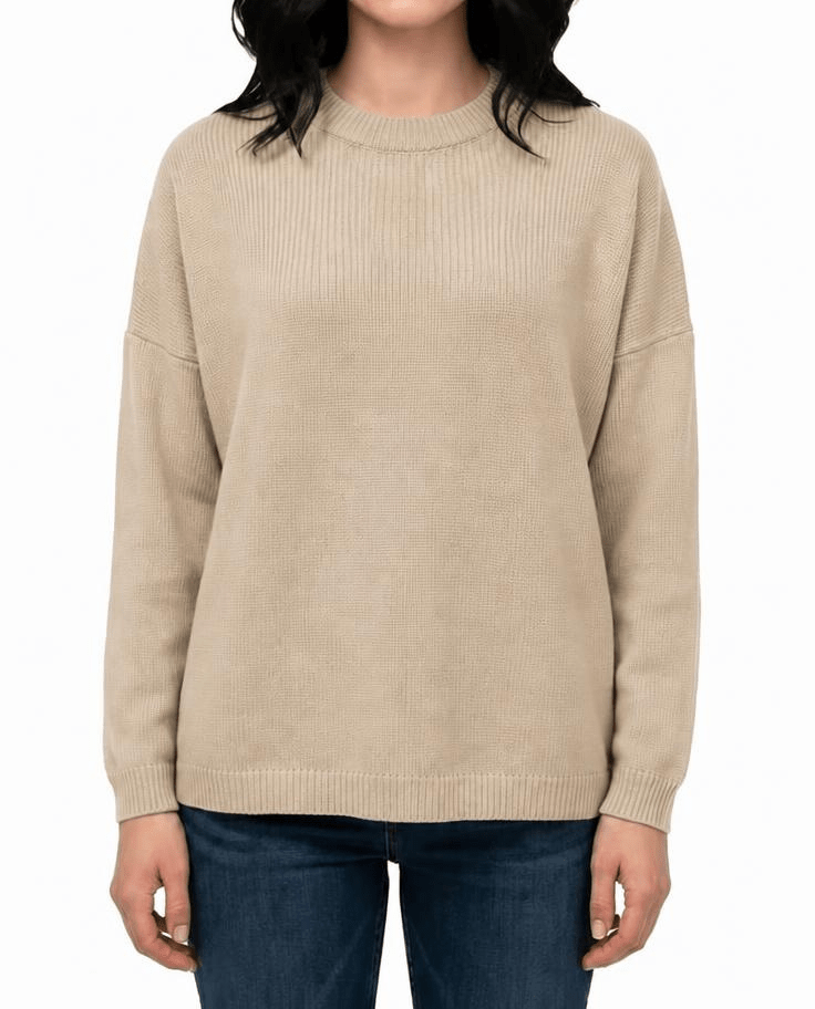Pull oversize col rond femme en cachemire régénéré – Lanaioli