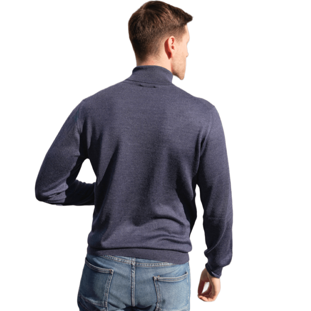 Pull col roulé homme en cachemire, soie et laine mérinos – Lanaioli